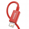 CABLE LIGHTNING 2,4A USB CHARGE RAPIDE BASEUS ROUGE 1M