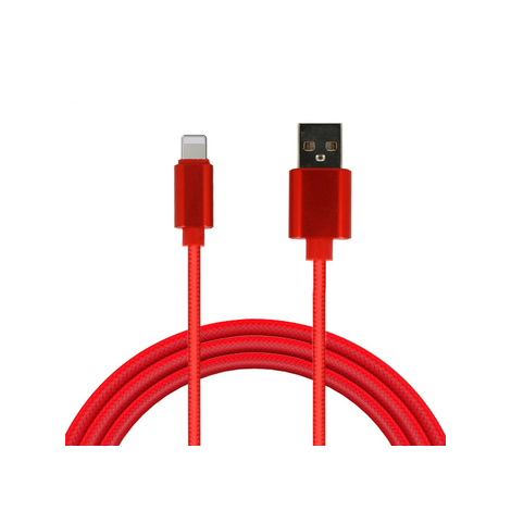 DATA CABLE TYPE 1 USB LIGHTNING 3M ROUGE