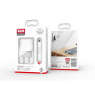 CHARGEUR 2,4ASORTIE USB+TYPE -C+ CABLE C/ LIGHTNING XO-L97 BLANC