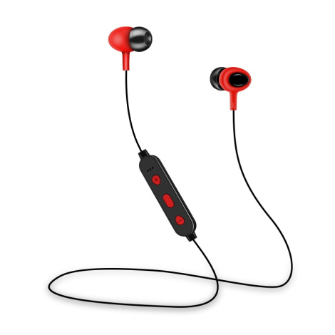 ECOUTEURS BLUETOOTH USB SPORT A ACCROCHER A LA TAILLE- ROUGE