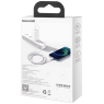 DATA CABLE LIGHTNING CHARGE RAPIDE 2,4A 1,0M BASEUS SUPERIOR BLANC
