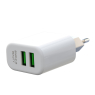 CHARGEUR SECTEUR  2 USB 2,4A CHARGE RAPIDE XO L85 BLANC