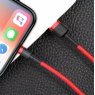 BASEUS DATA CABLE USB LIGHTNING ROUGE / NOIRE