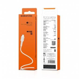 BOROFONE DATA CABLE USB LIGHTNING BX16 BLANC