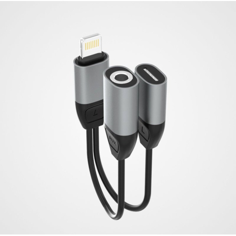 DUDAO ADAPTATEUR JACK / LIGHTNING + CHARGE 