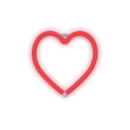 MINI ENSEIGNE LED EN FORME DE COEUR