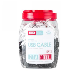 PACK DE 50 CABLES MICRO USB BLANC ET NOIR 2.1A 