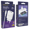 BOROFONE MINI CHARGEUR TYPE C +USB BLANC BN2