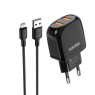 KAKUSIGA CHARGEUR USB TO LIGHTNING CHARGE RAPIDE NOIR