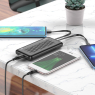 HOCO POWER BANK 10000 mAh LED ULTRA FIN  AVEC CABLES NOIR J90A