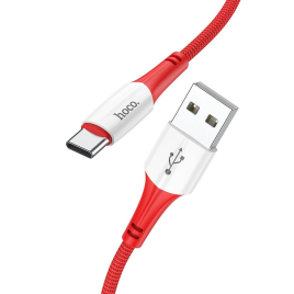 HOCO CABLE USB TYPE C  ROUGE 3A FAST CHARGE