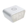 RADIO REVEIL + CHARGEUR INDUCTION 15W BLANC