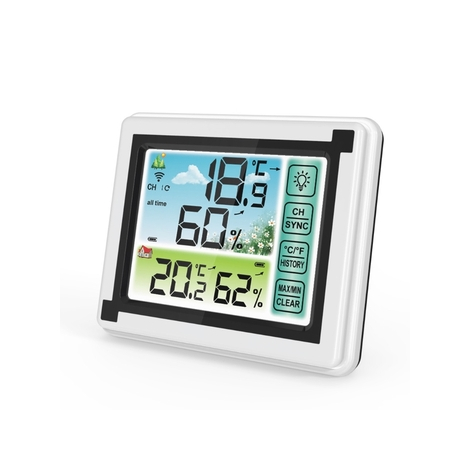 STATION METEO INTERIEUR/EXTERIEUR HYGROMETER /THERMOMETER EN8822D - Jaclem