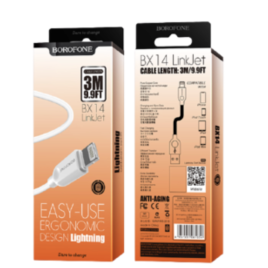 BOROPHONE CABLE DE CHARGE LIGHTNING 2M BX14 BLANC