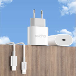 DUDAO CHARGEUR USB C 20W CHARGE RAPIDE BLANC+ CABLE C/LIGHTNING