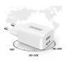 DUDAO CHARGEUR DOUBLE USB 2,4A  A2EU BLANC