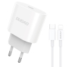 DUDAO CHARGEUR USB C 20W CHARGE RAPIDE +CABLE 20W A8SEU BLANC