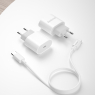 DUDAO CHARGEUR USB C 20W CHARGE RAPIDE +CABLE 20W A8SEU BLANC