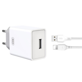 XO CHARGEUR USB 2.4A +CABLE LIGHTNING L93 BLANC