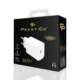 PRESTICO CHARGEUR USB-C 20W FAST CHARGE  BLANC