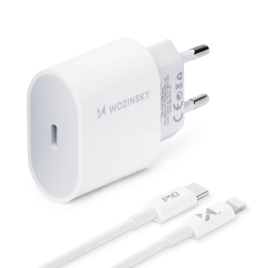 WOZINSKY CHARGEUR RAPIDE TYPE C+ CABLE USB-C LIGHTNING WWC03L