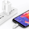 DUDAO CHARGEUR  2USB + CABLE TYPE C  FAST CHARGE 2,4A BLANC