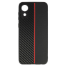 COQUE CARBONNE NOIRE LISERAI ROUGE A03CORE