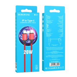 BOROFONE CABLE LIGHTNING 20 W  ROUGE BX87