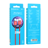 BOROFONE CABLE LIGHTNING 20 W  ROUGE BX87