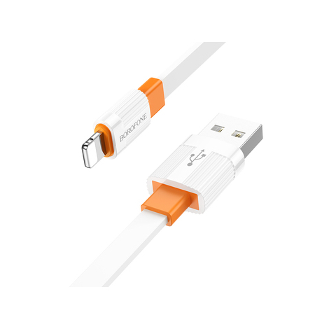 BOROFONE CABLE USB TO LIGHTNING 2,4 A CHARGE RAPIDE BX89 BLANC ET ROUGE