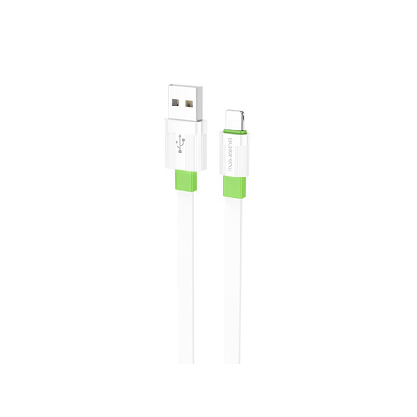 BOROFONE CABLE USB TO LIGHTNING 2,4 A CHARGE RAPIDE BX89 BLANC ET VERT