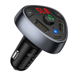 HOCO CHARGEUR VOITURE+TRANSMETTEUR FM BLUETOOTH E51 NOIR