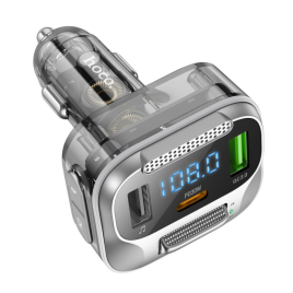 HOCO CHARGEUR VOITURE+TRANSMETTEUR FM BLUETOOTH E75 NOIR