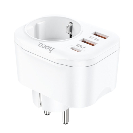 HOCO CHARGEUR SECTEUR RAPIDE 20W +2 USB+TYPE C NS3 BLANC