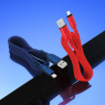 DATA CABLE LIGHTNING 2,4A 1M ROUGE