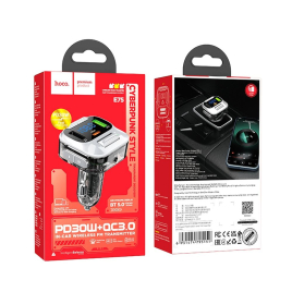 HOCO CHARGEUR VOITURE+TRANSMETTEUR FM BLUETOOTH E75 NOIR