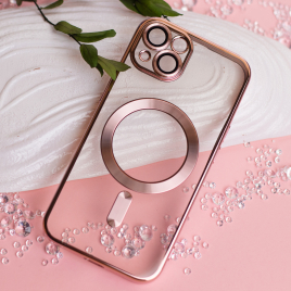 COQUE CHROME MAGSAFE IPHONE 14 ROSE