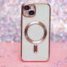 COQUE CHROME MAGSAFE IPHONE 14 ROSE