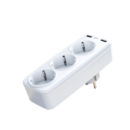 CHARGEUR MULTI PRISES + 2 USB FAST CHARGE 2.4A