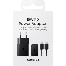 SAMSUNG CHARGEUR ORIGINE TYPE C + CABLE C / C BLANC 15W