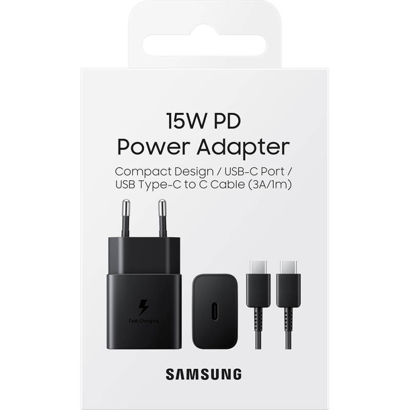 Chargeur USB C SAMSUNG 15W USB-C + cable blanc