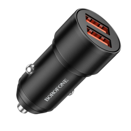 BOROPHONE CHARGEUR VOITURE 2 USB CHARGE RAPIDE 12W NOIR