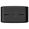 BASEUS POWER BANK 30 000 mAh 15W CHARGE RAPIDE USB CX1+2 USBA NOIR