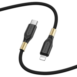 BOROPHONE  DATA CABLE TYPE C TO LIGHTNING 20W 3A BX92 NOIR