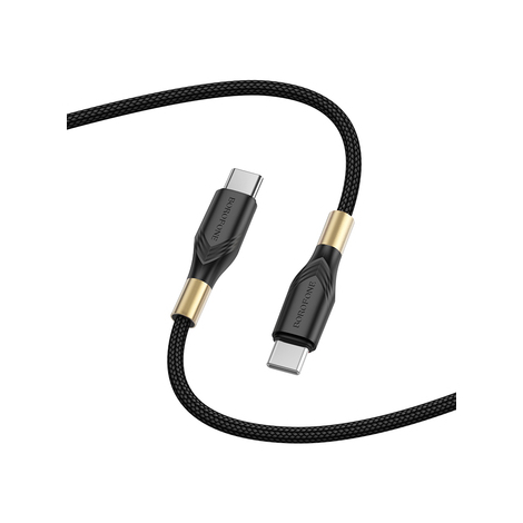 BOROPHONE DATA CABLE TYPE C TO TYPE C 60W 3A  BX92 NOIR