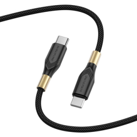 BOROPHONE DATA CABLE TYPE C TO TYPE C 60W 3A  BX92 NOIR