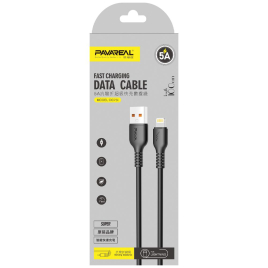 PAVAREAL DATA CABLE LIGHTNING 5A CHARGE RAPIDE DC73i NOIR