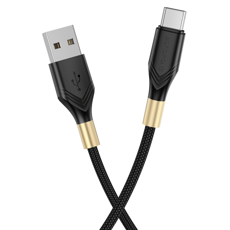 BOROPHONE DATA CABLE USB TO TYPE C 3A  BX92 NOIR