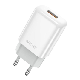 JELLICO CHARGEUR USBX1 CHARGE RAPIDE 2,4A BLANC