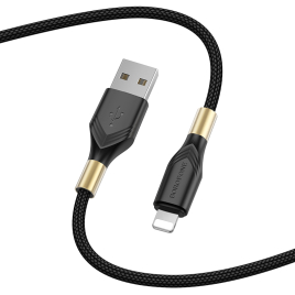 BOROPHONE DATA CABLE USB TO LIGHNING 2,4A BX92 NOIR